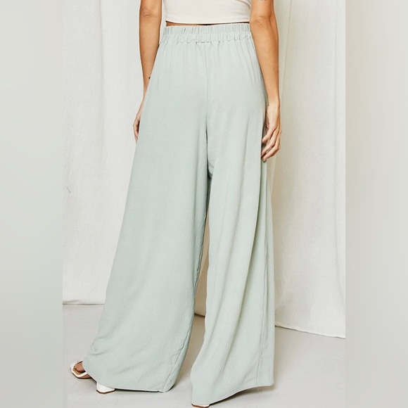 NWT WIDE LEG PLEATED PANTS - Picture 3 of 3